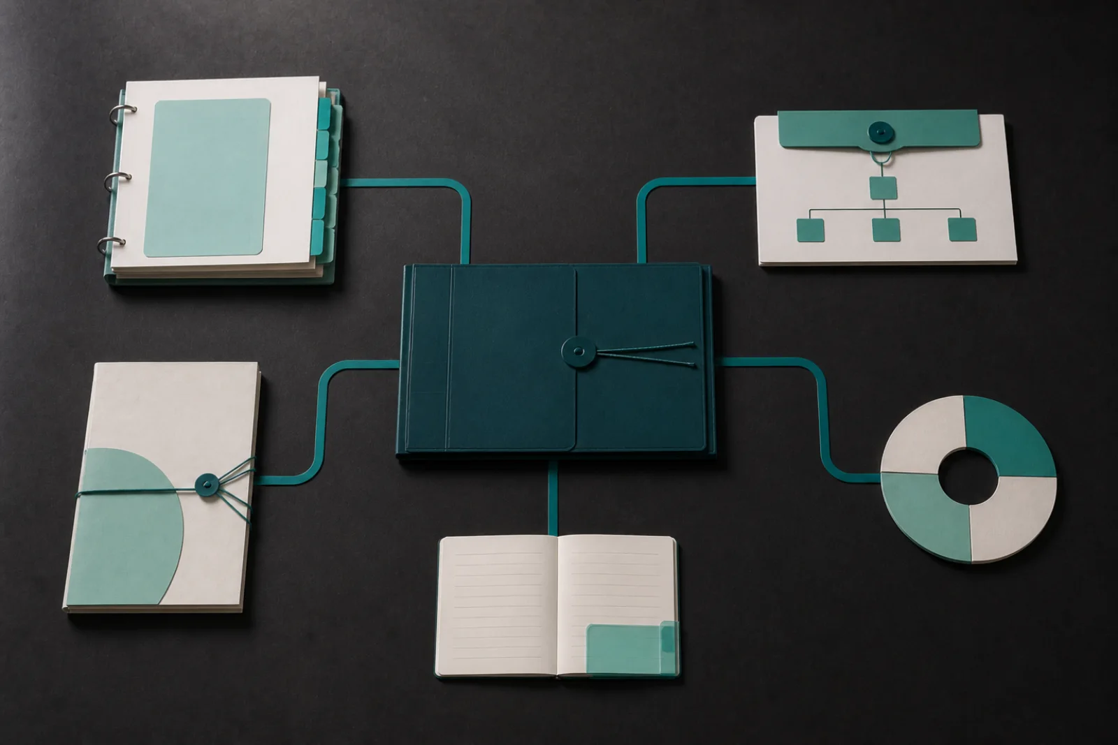 A central Business Brain branching into five distinct next-step paths